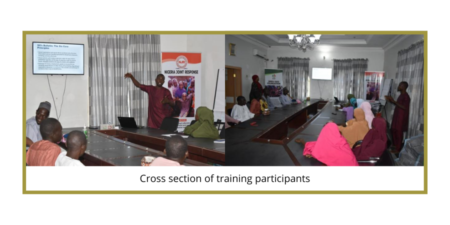 Images from the cross section training with people attending the workshop.